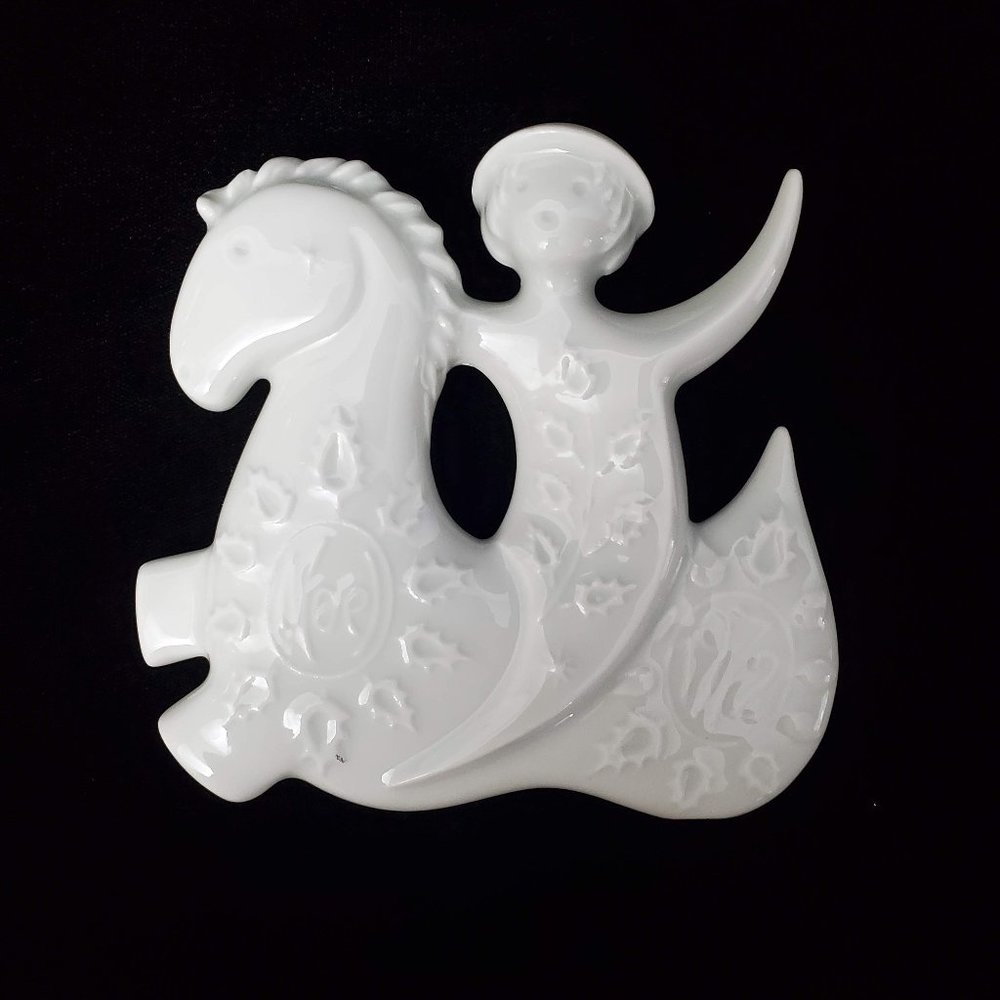 Haviland Limoges Porcelain 1972 Prancing Horse Ornament Jean Jacque Prolongeau